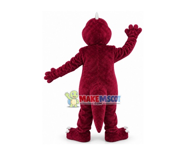 Vivid Burgundy Dragon Mascot Costume Vivid Burgundy Dragon Mascot Costume