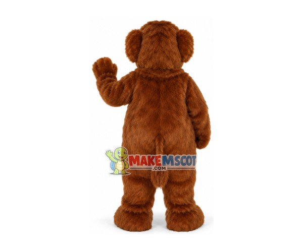 Brown Mammoth With Fangs Mascot Costume Brown Mammoth With Fangs Mascot Costume