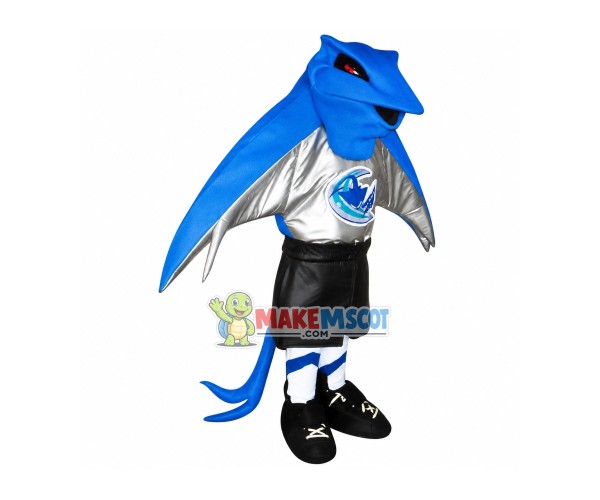 Blue Night Vision Bat Mascot Costume