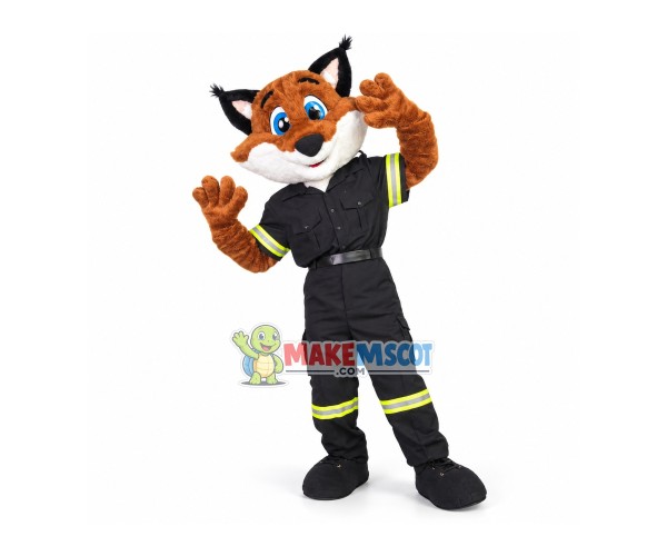 Caring Guard Fox Mascot Costume Caring Guard Fox Mascot Costume