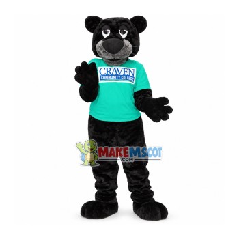 Black Panther of Community College Mascot Costume Black Panther of Community College Mascot Costume