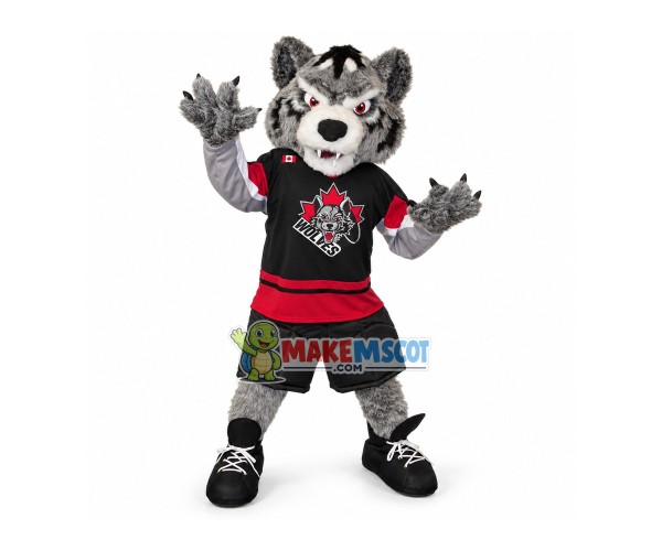 Ferocious Wolf Mascot Adult Costume Of Team Ferocious Wolf Mascot Adult Costume Of Team