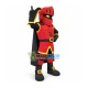 Masked Warrior In Red Armor Mascot Costume