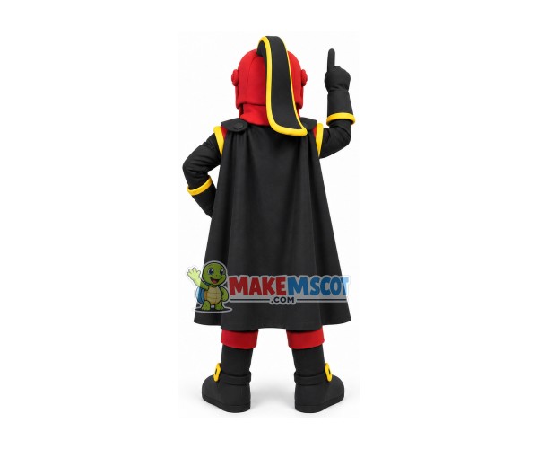 Masked Warrior In Red Armor Mascot Costume