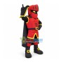 Masked Warrior In Red Armor Mascot Costume