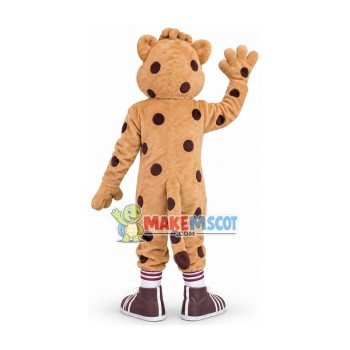 Vigorous Khaki Love Leopard Mascot Costume Vigorous Khaki Love Leopard Mascot Costume
