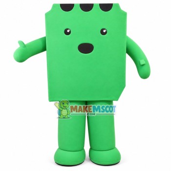 Funny Green Carton Doll Mascot Costume Funny Green Carton Doll Mascot Costume