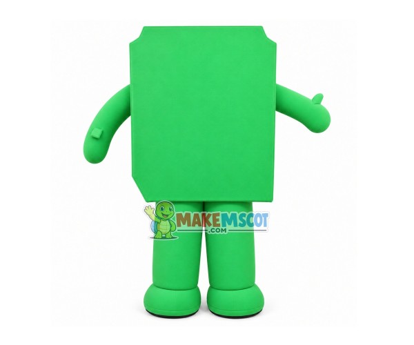 Funny Green Carton Doll Mascot Costume Funny Green Carton Doll Mascot Costume