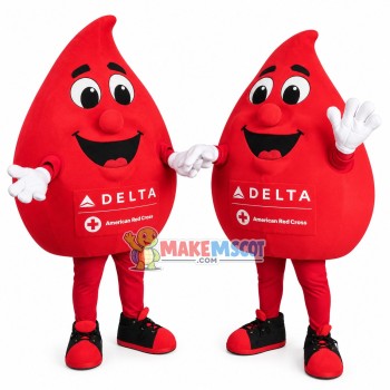 Cartoon Water Drop Of Red Cross Mascot Costume