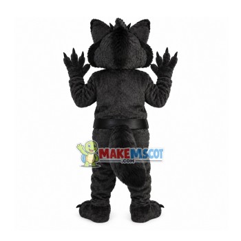 Black Wolf With Sharp Claws Mascot Soft Costume Black Wolf With Sharp Claws Mascot Soft Costume