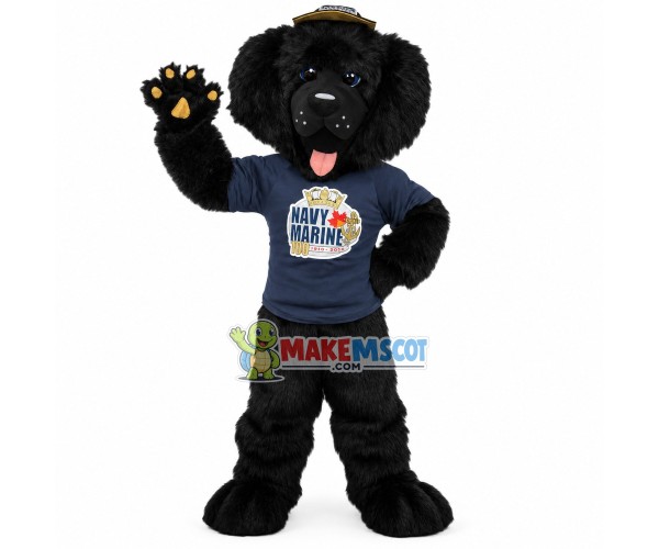 Captain Black Dog of The Fleet Mascot Costume Captain Black Dog of The Fleet Mascot Costume