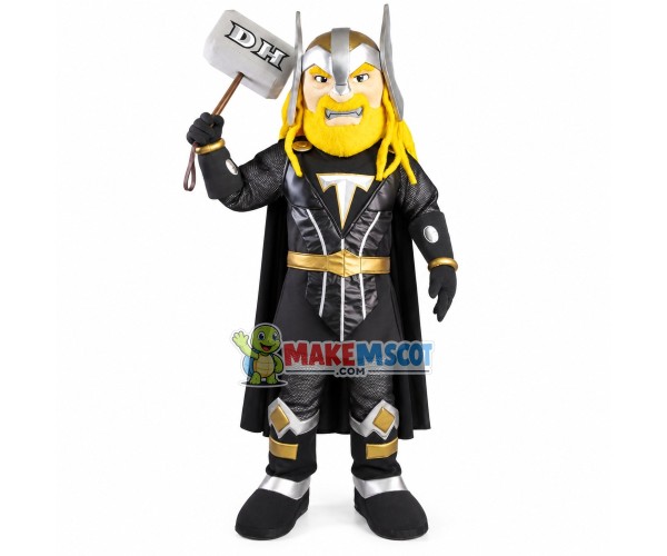 Strong Warrior Holding The Hammer Mascot Costume Strong Warrior Holding The Hammer Mascot Costume