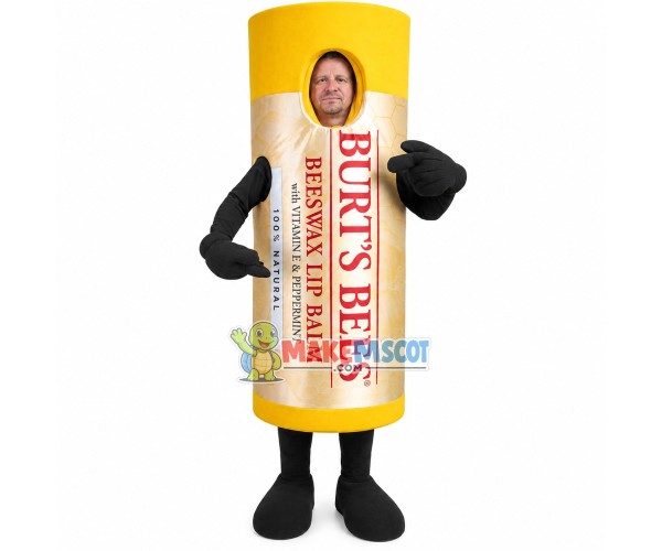 Honey Moisturizing Lip Balm Mascot Costume Honey Moisturizing Lip Balm Mascot Costume