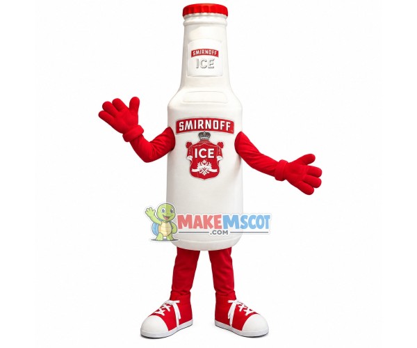 Smirnoff Vodka Wine Bottle Mascot Costume Smirnoff Vodka Wine Bottle Mascot Costume