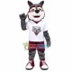 Obedient Gray Wolf Of Wolves Mascot Costume Obedient Gray Wolf Of Wolves Mascot Costume