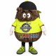 Brown Hairy Doll Of The Barbershop Mascot Costume Brown Hairy Doll Of The Barbershop Mascot Costume