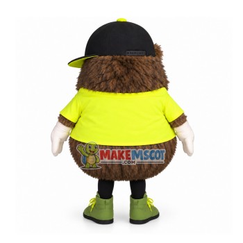 Brown Hairy Doll Of The Barbershop Mascot Costume Brown Hairy Doll Of The Barbershop Mascot Costume