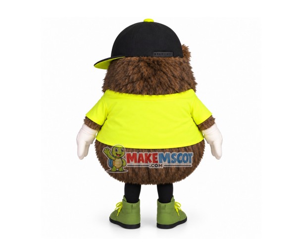 Brown Hairy Doll Of The Barbershop Mascot Costume Brown Hairy Doll Of The Barbershop Mascot Costume