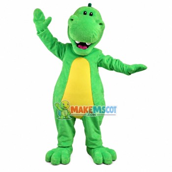 Lovely Green Plush Dinosaur Mascot Costume