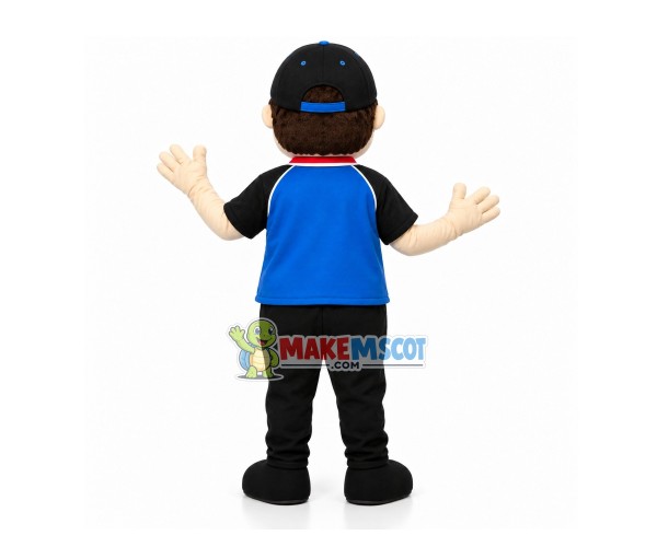 Passionate Male Fan Mascot Costume Passionate Male Fan Mascot Costume
