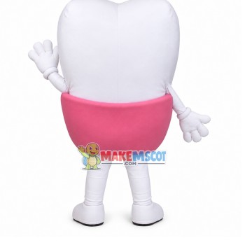 Cartoon Tooth Mascot Costume With Big Eyes