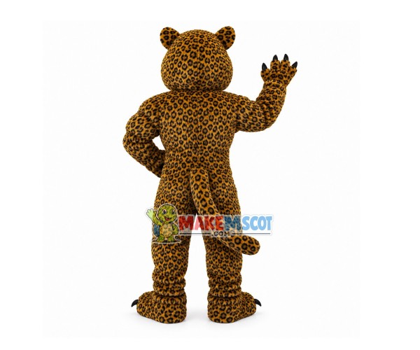 Violent Leopard With Full Muscle Mascot Costume Violent Leopard With Full Muscle Mascot Costume