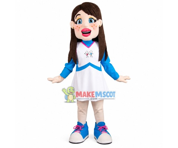 Long-haired Girl Of The Foundation Mascot Costume Long-haired Girl Of The Foundation Mascot Costume