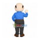 Bald Agency Staff Wearing Glasses Mascot Costume Bald Agency Staff Wearing Glasses Mascot Costume