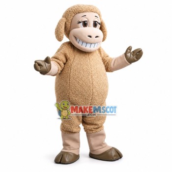 Convival Brown Plush Sheep Mascot Costume Convival Brown Plush Sheep Mascot Costume