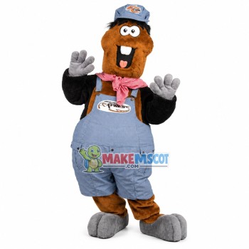 Male Brewery Doll With Buck Teeth Mascot Costume