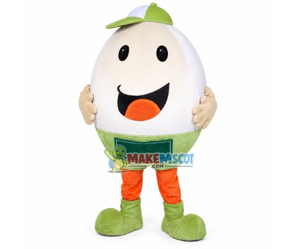 Closed Cartoon Pistachio Mascot Costume Closed Cartoon Pistachio Mascot Costume