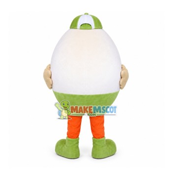 Closed Cartoon Pistachio Mascot Costume Closed Cartoon Pistachio Mascot Costume