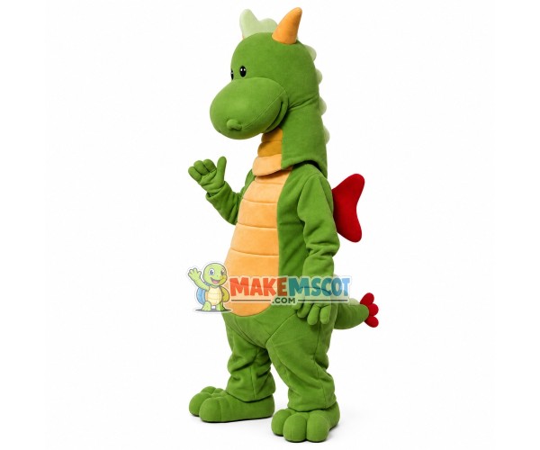 Born Green Flying Dragon Mascot Soft Costume Born Green Flying Dragon Mascot Soft Costume