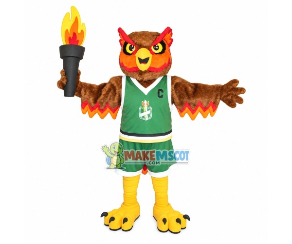 Torchbearer Owl For Circulatory System Mascot Costume
