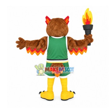 Torchbearer Owl For Circulatory System Mascot Costume