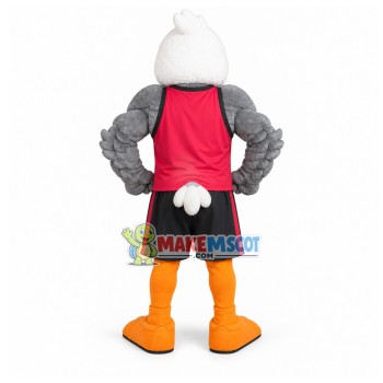 Great Basketball Player Bird With Bulging Muscle Mascot Costume Great Basketball Player Bird With Bulging Muscle Mascot Costume