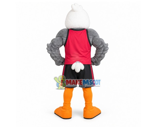 Great Basketball Player Bird With Bulging Muscle Mascot Costume Great Basketball Player Bird With Bulging Muscle Mascot Costume