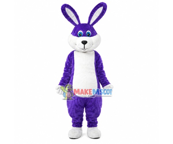 Dark Blue Easter Bunny Mascot Costume Dark Blue Easter Bunny Mascot Costume