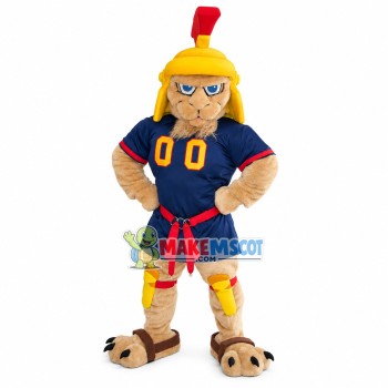 Brute Force Leopard Warrior Mascot Costume Brute Force Leopard Warrior Mascot Costume