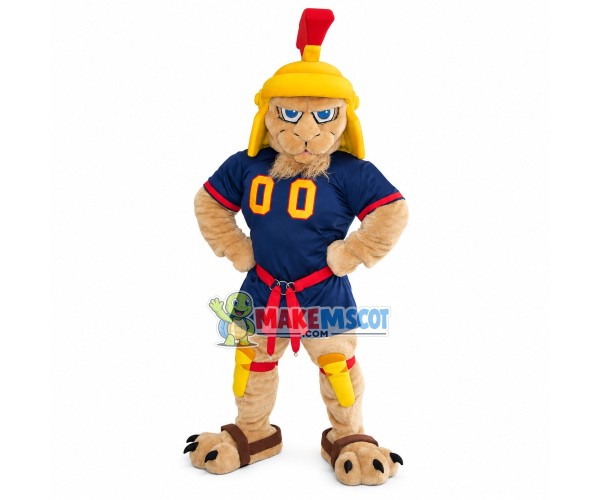 Brute Force Leopard Warrior Mascot Costume Brute Force Leopard Warrior Mascot Costume