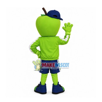 Green Apple Of The Education Communication Mascot Costume Green Apple Of The Education Communication Mascot Costume