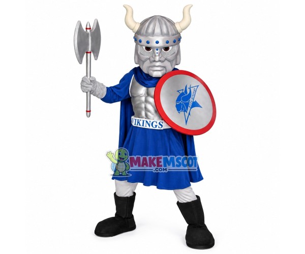 Muscular Spartan Warrior In Silver Armor Mascot Costume Muscular Spartan Warrior In Silver Armor Mascot Costume