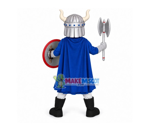 Muscular Spartan Warrior In Silver Armor Mascot Costume Muscular Spartan Warrior In Silver Armor Mascot Costume