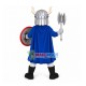 Muscular Spartan Warrior In Silver Armor Mascot Costume Muscular Spartan Warrior In Silver Armor Mascot Costume