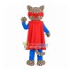 Superman Leopard Mascot Costume For School Superman Leopard Mascot Costume For School