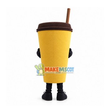 Paper Coffee Cup With Straw Mascot Costume Paper Coffee Cup With Straw Mascot Costume