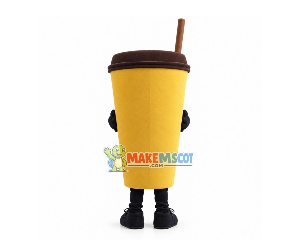 Paper Coffee Cup With Straw Mascot Costume Paper Coffee Cup With Straw Mascot Costume