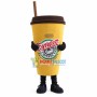 Paper Coffee Cup With Straw Mascot Costume