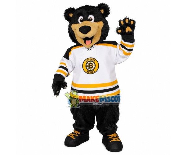 Pleased College Bear Mascot Costume