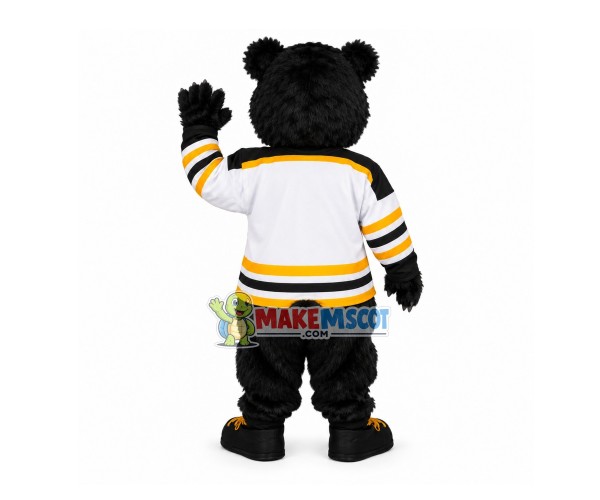 Pleased College Bear Mascot Costume Pleased College Bear Mascot Costume